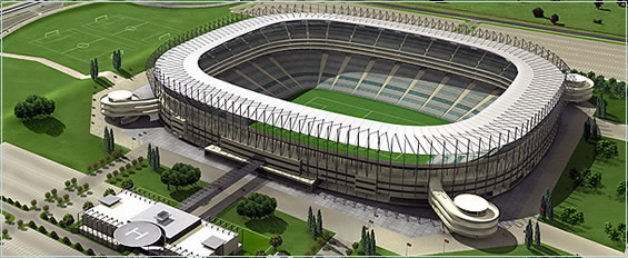 Stadion in Johannesburg, lees meer hierover >>